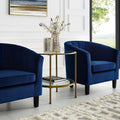 Crosley Furniture Aimee Gold Metal And Glass Side Table