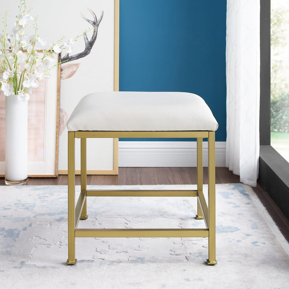 Copper Grove Vertou Goldtone Vanity Stool