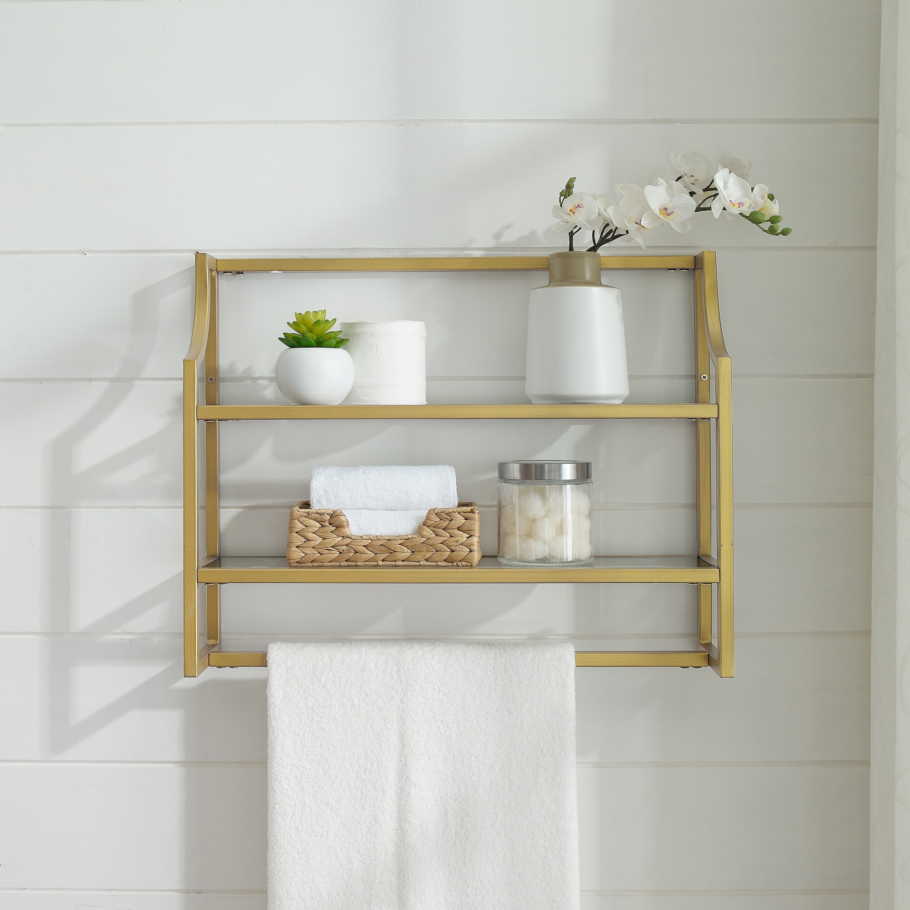 Copper Grove Vertou Goldtone Wall Shelf