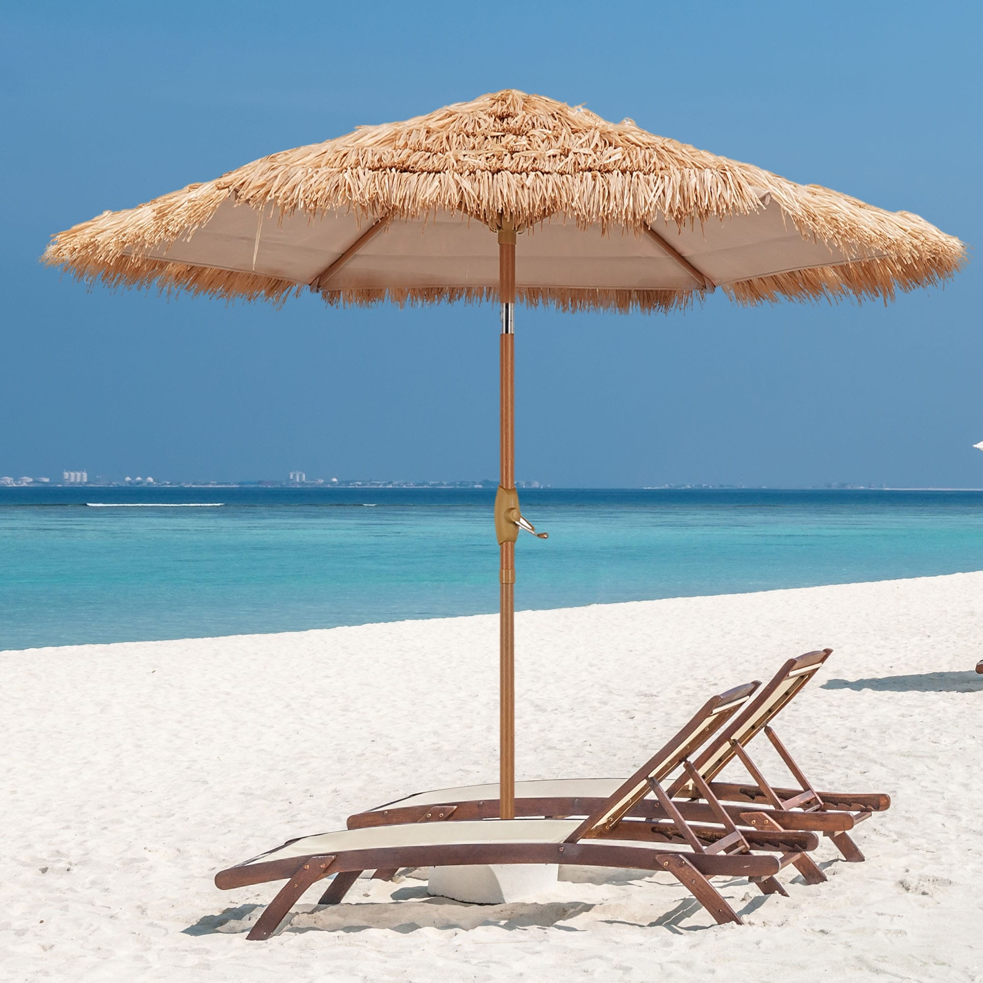 Ainfox 10Ft Outdoor Patio Solar Powered Umbrella