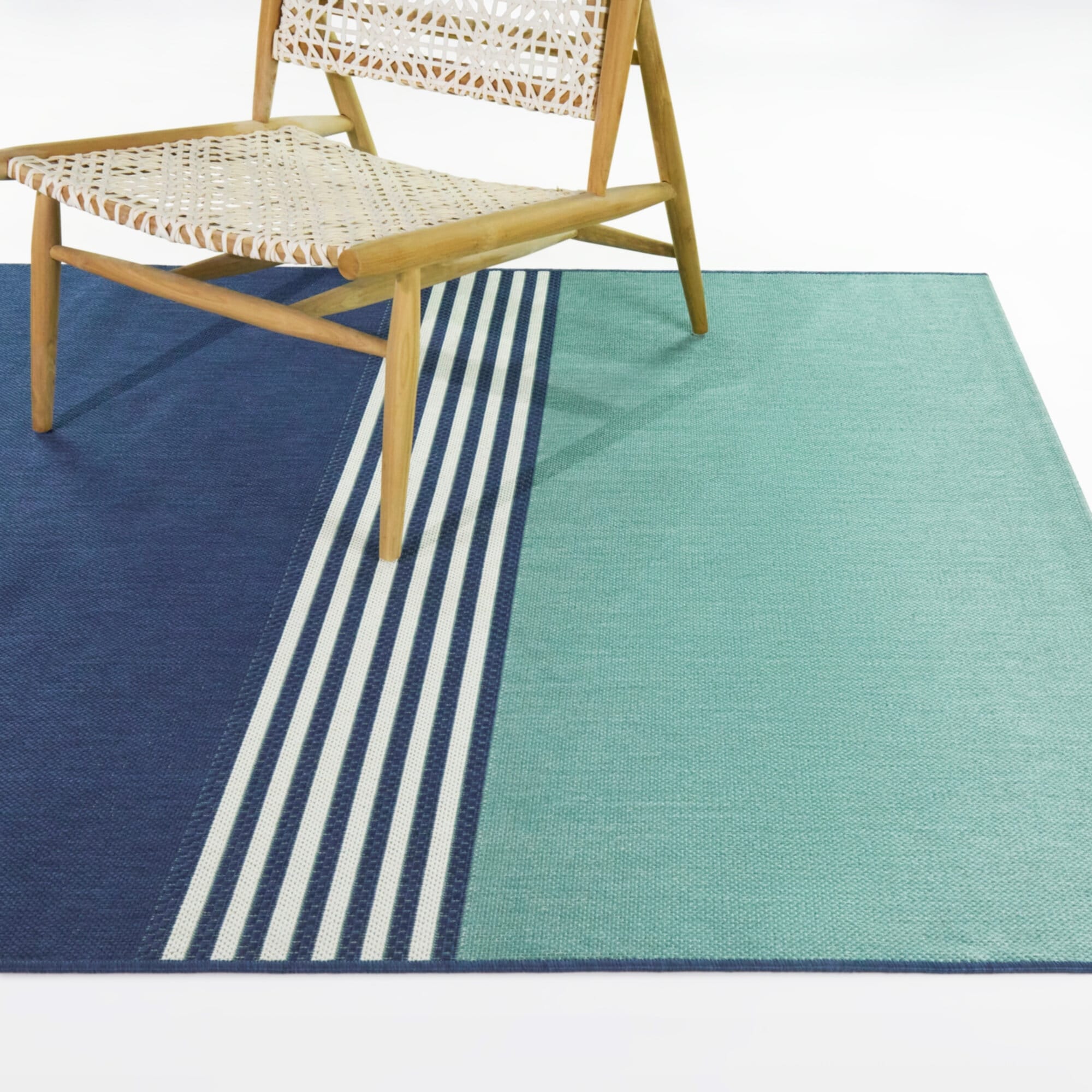Aino Colorblock Stripe Indoor Outdoor Area Rug
