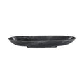 Ainsley Tray Selwara Black Marble Elongated Oval Artisan Carved Transitional Design Black