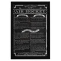 Air Hockey Game Rules Wall Art Black