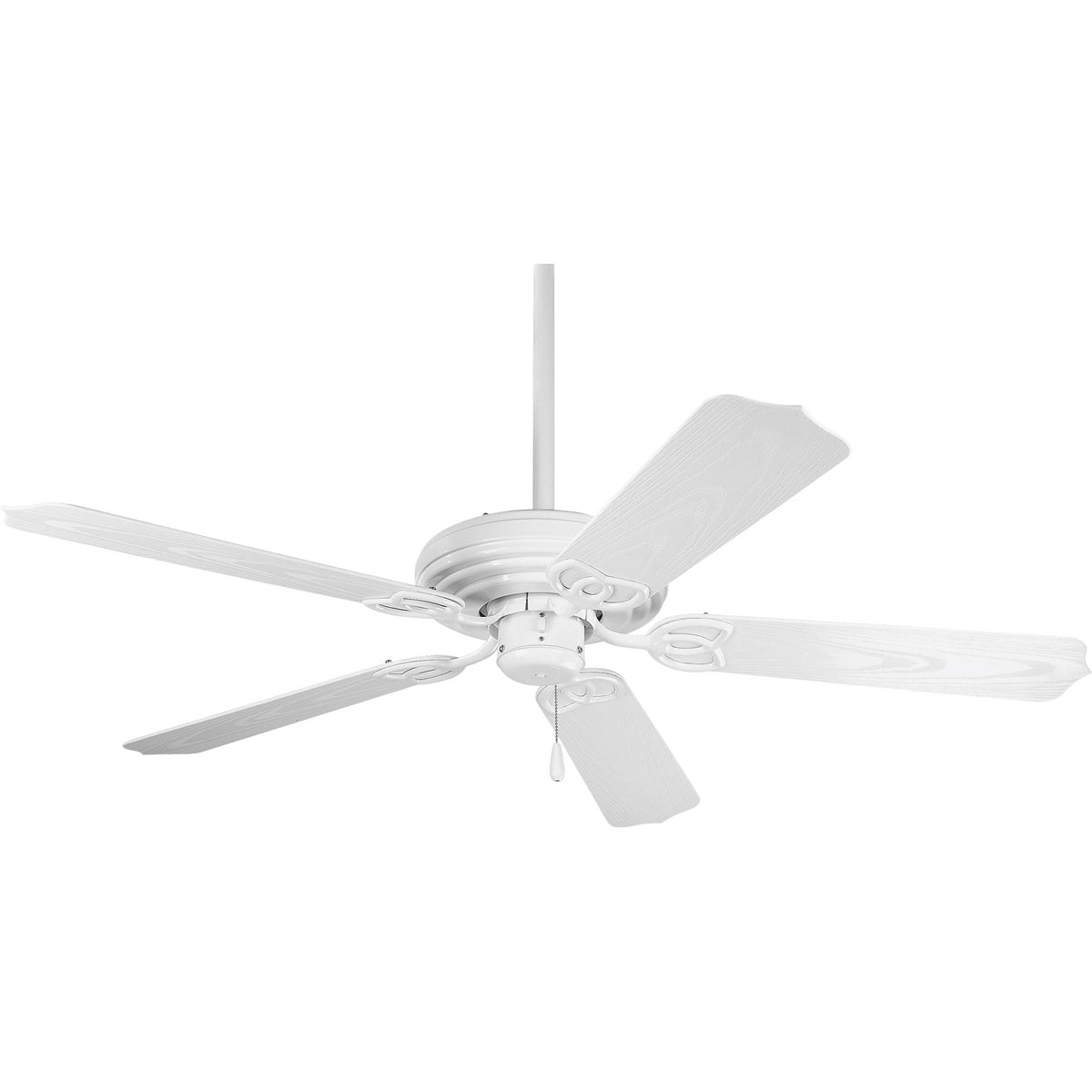 Progress Lighting Airpro 52 Inch 5 Blade White Indoor Outdoor Ceiling Fan Lighting Fixture