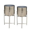 Aira Set Of 2 Planters Foldable Metal Stand