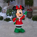 Airblown Minnie In Winter Outfit W Red Bow Sm Disney Dg
