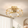 20.8 Modern Crystal Fandelier Ceiling Fan With Light Dc Motor Remote Control Dimmable Led Quiet Silver Blades