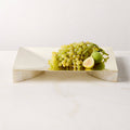 Akri Champagne Gold Stainless Steel and Cream Onyx Low Serving Bowl