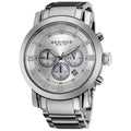 Akribos Xxiv Mens Chronograph Roman Numeral Stainless Steel Silvertone Bracelet Watch