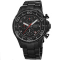 Akribos Xxiv Mens Chronograph Stainless Steel Black Bracelet Watch