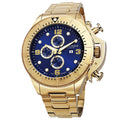 Akribos Xxiv Mens Chronograph Stainless Steel Gold Tone Bracelet Watch