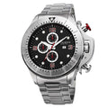 Akribos Xxiv Mens Chronograph Stainless Steel Silver Tone Bracelet Watch