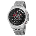Akribos Xxiv Mens Chronograph Tachymeter Stainless Steel Silver Tone Bracelet Watch