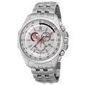 Akribos Xxiv Mens Chronograph Tachymeter Stainless Steel Silver Tone Bracelet Watch