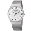 Akribos Xxiv Mens Quartz Stainless Steel Mesh Silver Tone Bracelet Watch Silver