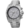 Akribos Xxiv Mens Quartz Stainless Steel Tachymeter Silver Tone Bracelet Watch