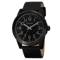 Akribos Xxiv Mens Swiss Quartz Easy To Read Markers Canvas Black Strap Watch