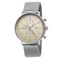 Akribos Xxiv Mens Swiss Quartz Stainless Steel Mesh Silver Tone Strap Watch