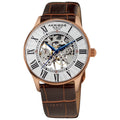 Akribos Xxiv Slim Mens Mechanical Rose Tone Watch