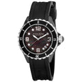 Akribos Xxiv Womens Ceramic Black Strap Watch