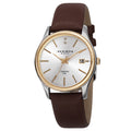 Akribos Xxiv Womens Quartz Diamond Leather Brown Strap Watch