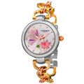 Akribos Xxiv Womens Quartz Swarovski Crystal Chain Style Tri Color Bracelet Watch