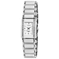 Akribos Xxiv Womens Rectangular Ceramic Japanese Quartz Bracelet Watch