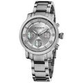 Akribos Xxiv Womens Silvertone Quartz Chronograph Stainless Steel Bracelet Watch