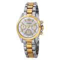 Akribos Xxiv Womens Swiss Quartz Dual Time Multifunction Two Tone Bracelet Watch