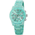 Akribos Xxiv Womens Swiss Quartz Multifunction Turquoise Bracelet Watch