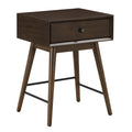 Aksel Brown Wood 1 Drawer End Table Inspire Q Modern