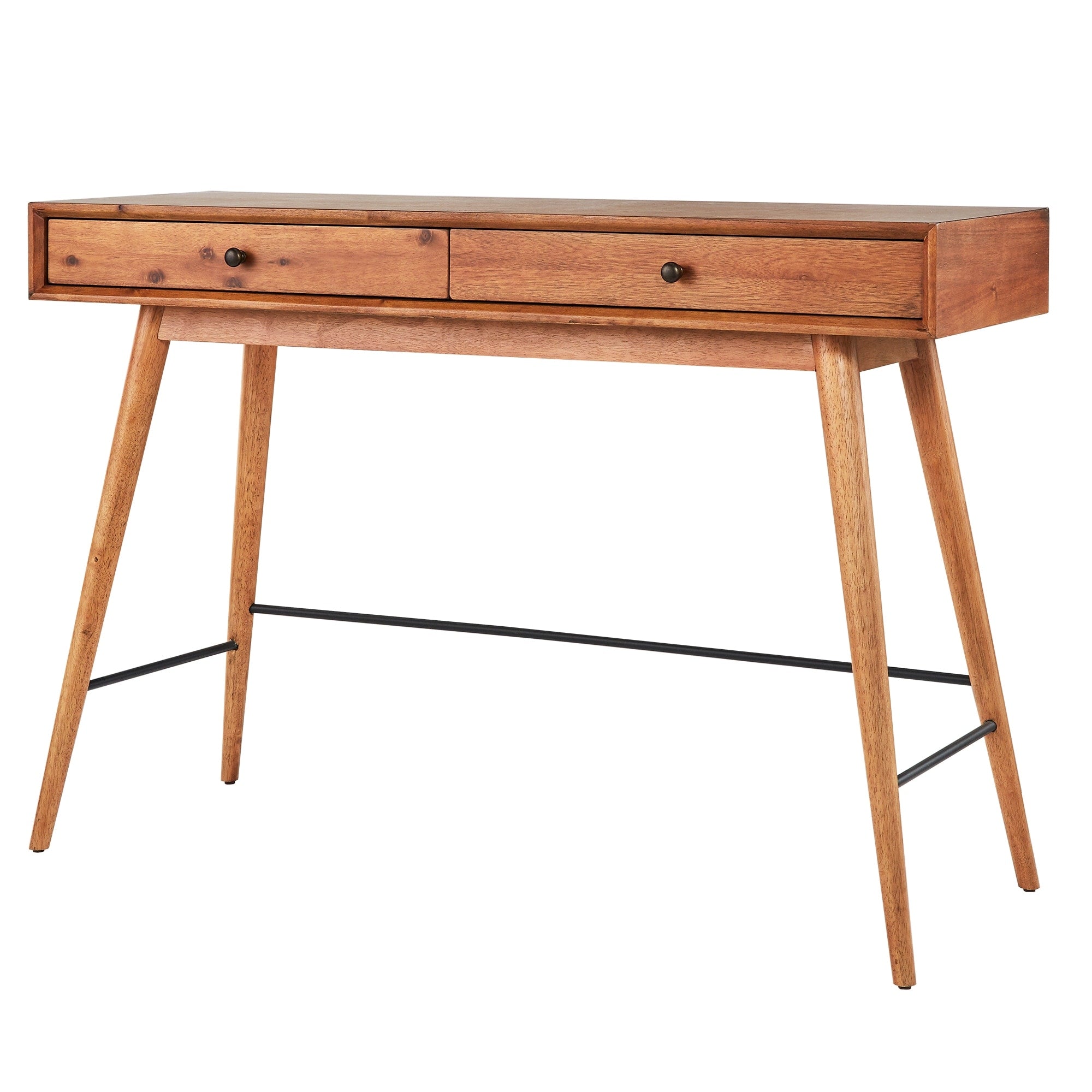 Aksel Brown Wood 2 Drawer Sofa Table Tv Stand Inspire Q Modern