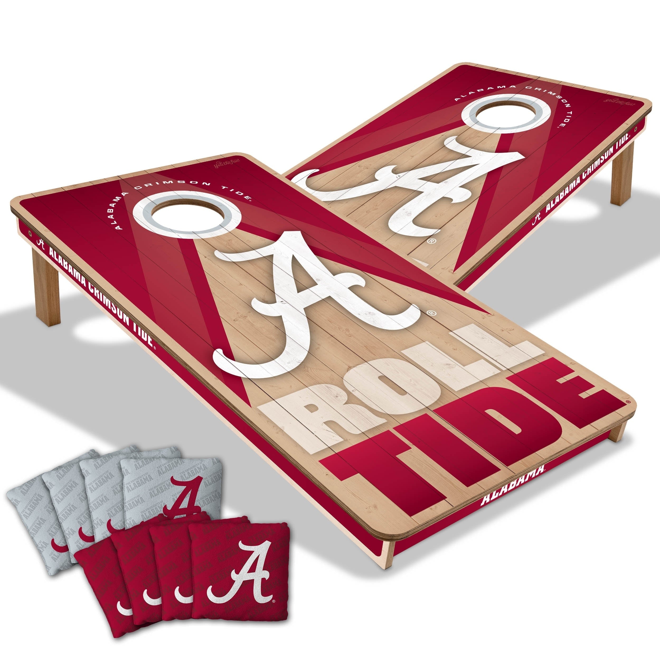 Alabama Crimson Tide Ncaa 2X4 Professional Cornhole Board Set