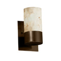 Alabaster Rocks Dakota 1 Light Uplight Dark Bronze Wall Sconce Alabaster Rocks Cylinder W Flat Rim Shade