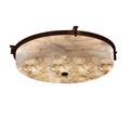 Alabaster Rocks Era 21 Inch Dark Bronze Round Led Flush Mount Alabaster Rocks Shade