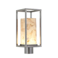Alabaster Rocks Laguna 7 Inch Brushed Nickel Outdoor Led Post Light Shaved Alabaster Rocks Shade
