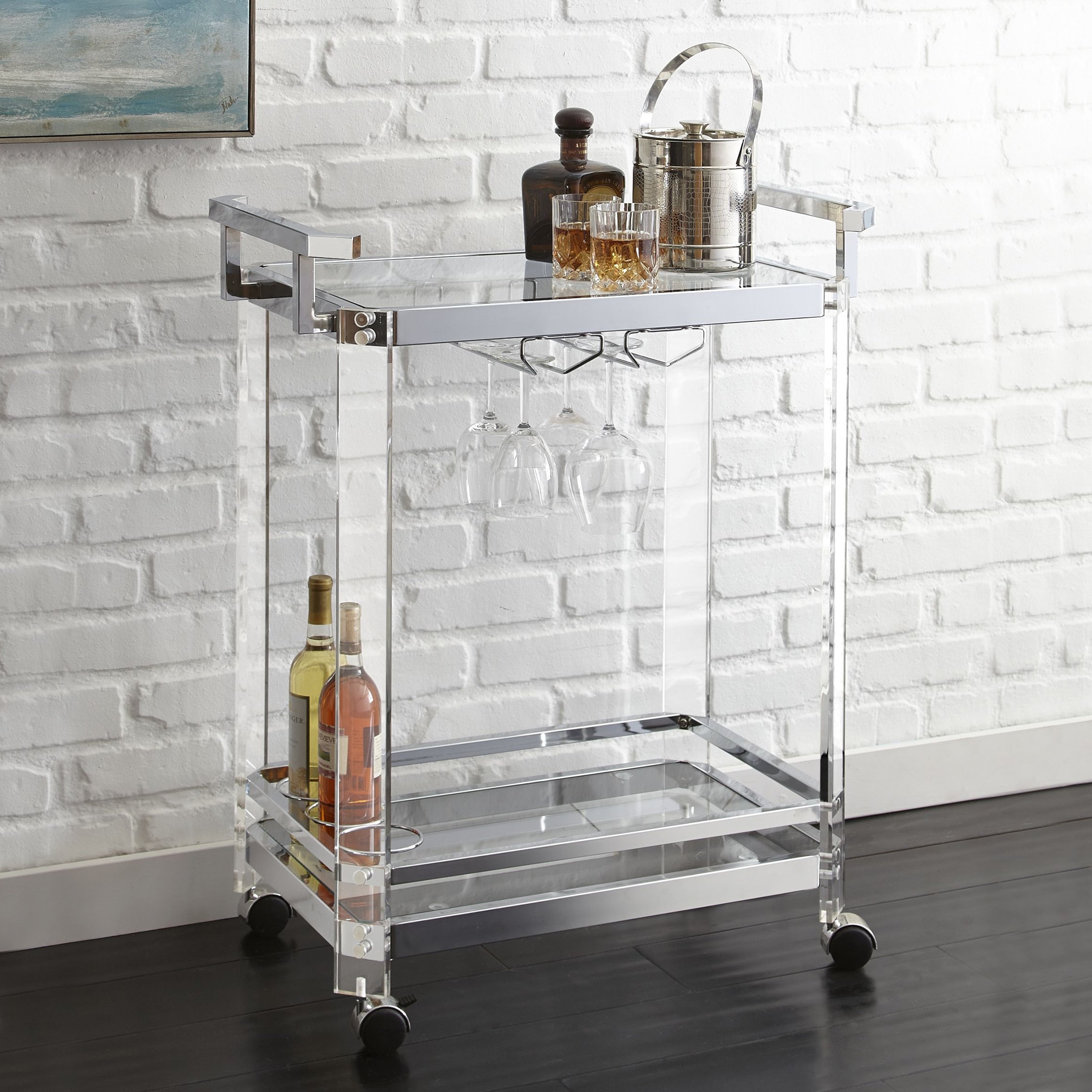Alba Acrylic Server Cart By Greyson Living