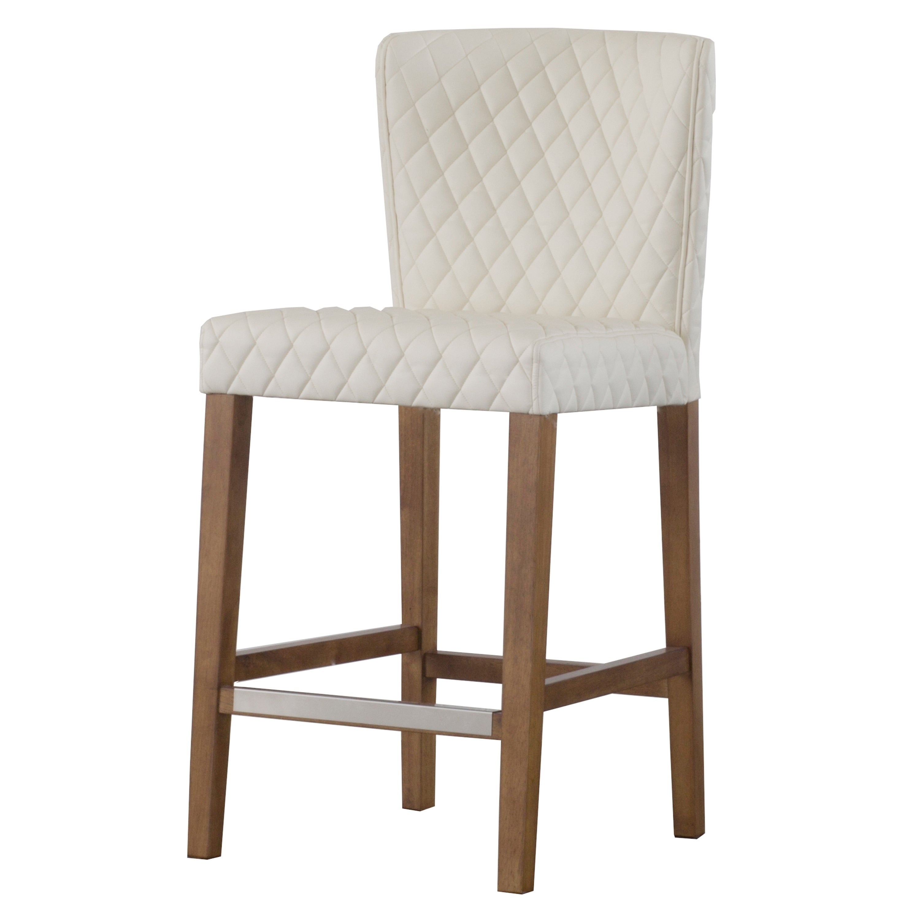 Albie Diamond Stitching Pu Leather Counter Stool