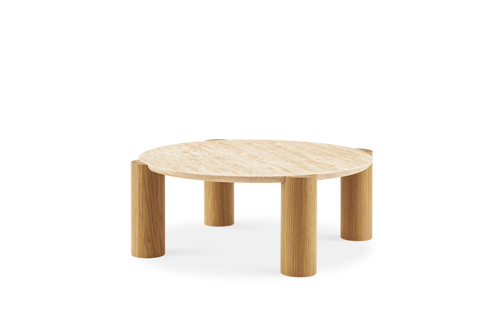 Albie Travertine Round Coffee Table