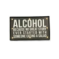 Alcohol Lighted Metal Sign