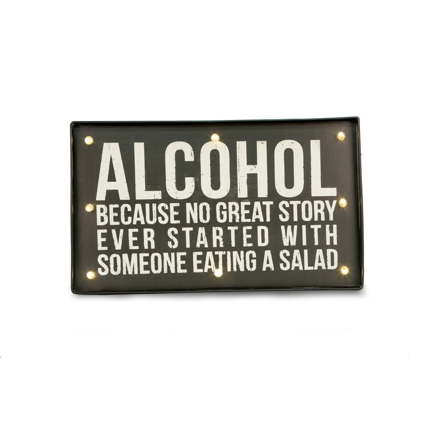 Alcohol Lighted Metal Sign