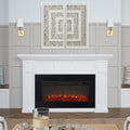 Alcott Landscape Electric Fireplace In White By Real Flame