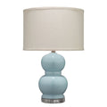 Alden D Cor Bubble Ceramic Table Lamp In Blue Ceramic With Drum Shade