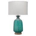 Alden D Cor Aqua Frosted Glass Table Lamp With Shade