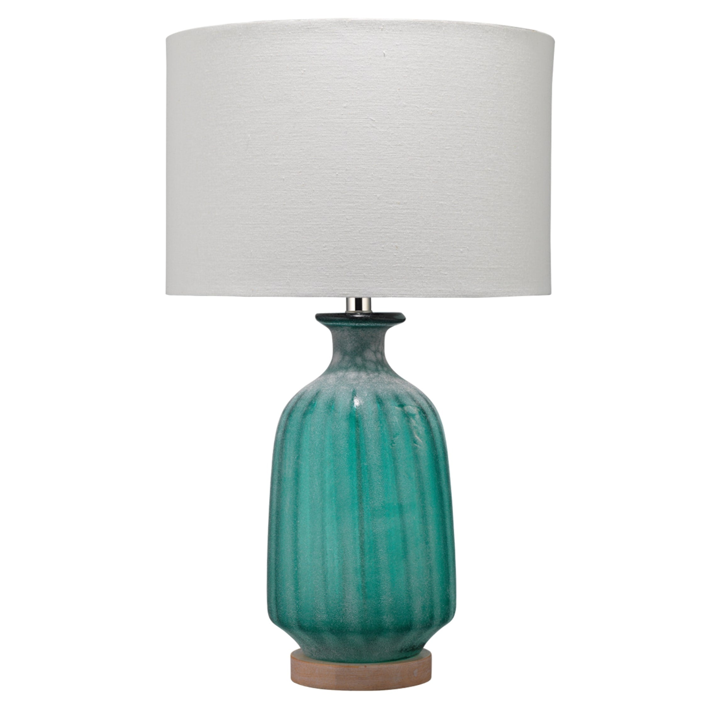 Alden D Cor Aqua Frosted Glass Table Lamp With Shade