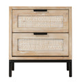 Alden D Cor Reed 2 Drawer Side Table