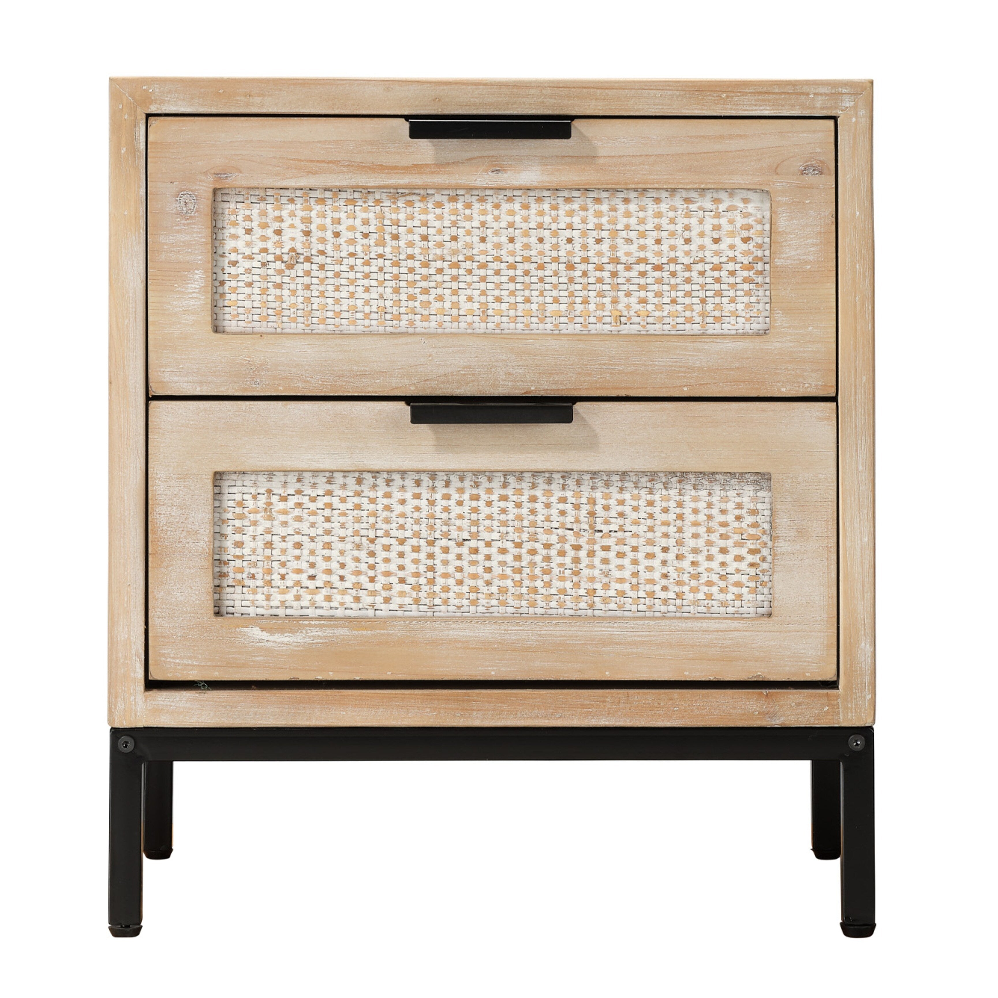 Alden D Cor Reed 2 Drawer Side Table