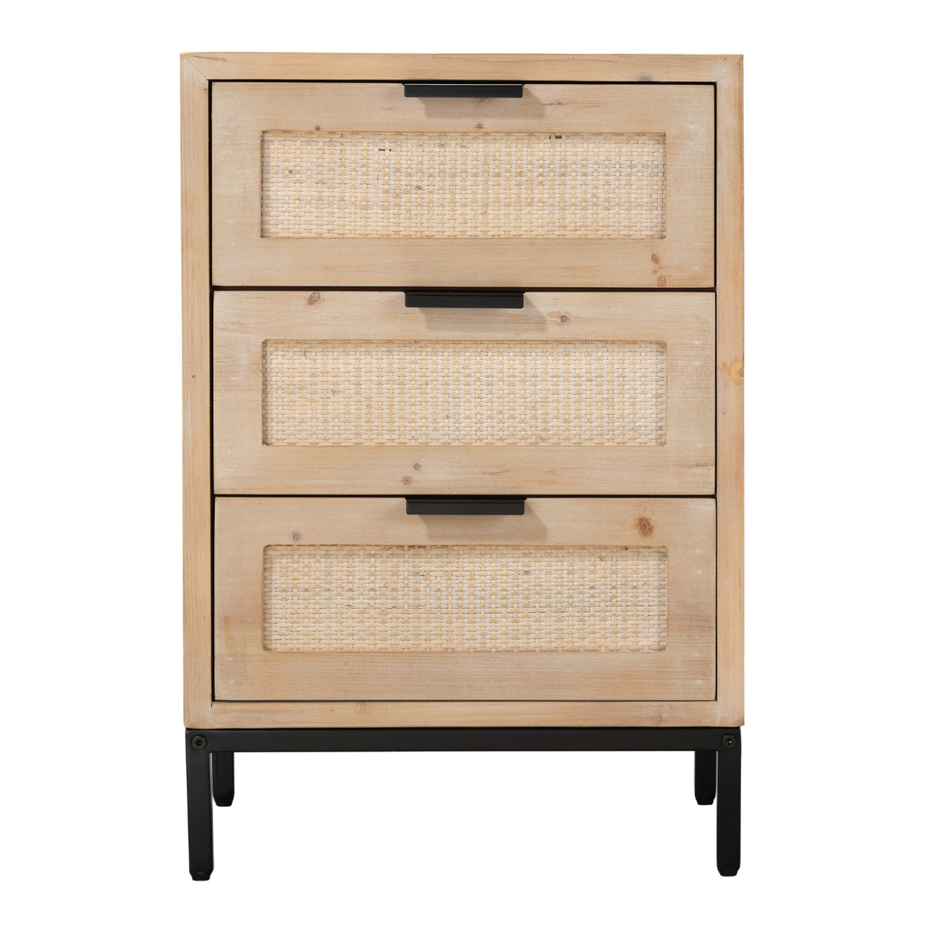 Alden D Cor Reed 3 Drawer Side Table