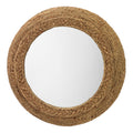 Alden D Cor Seagrass Round Mirror Brown