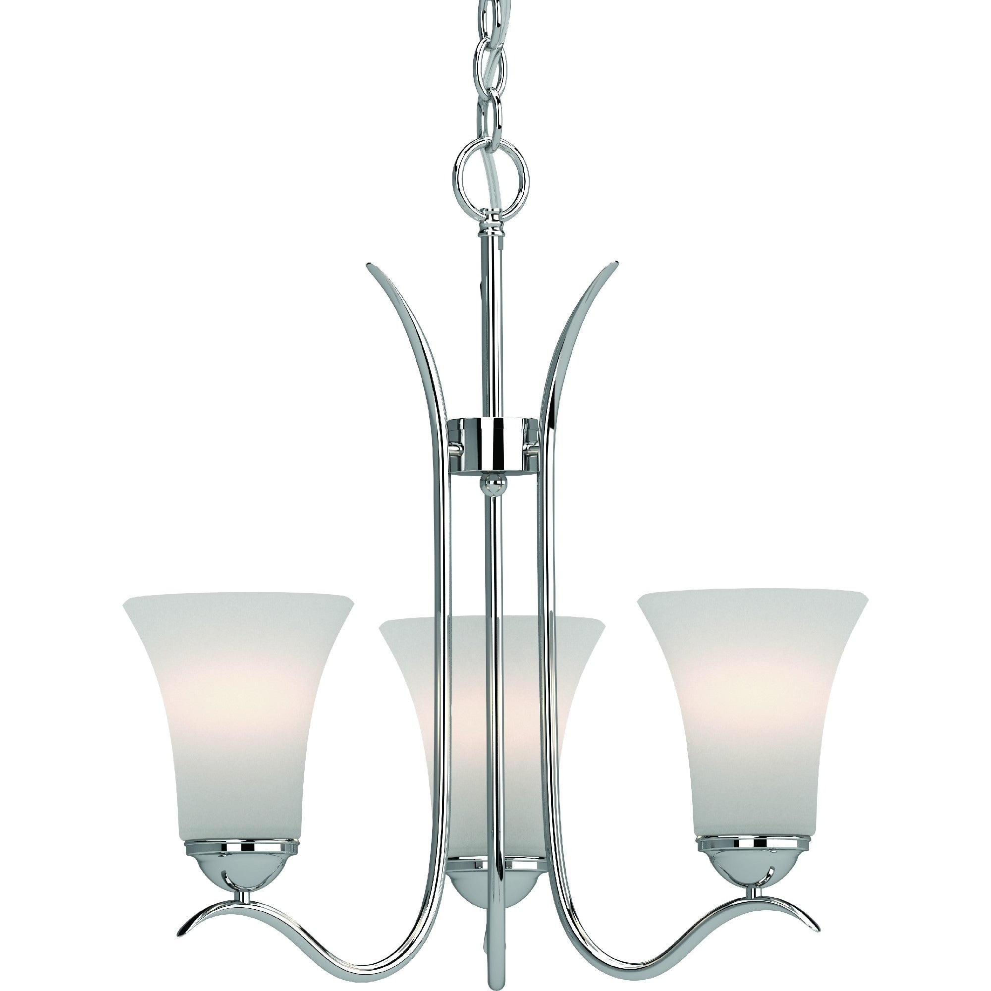 Alesia 3 Light Indoor Polished Nickel Chandelier